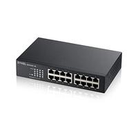 Zyxel 16-Port Gigabit Ethernet Unmanaged Switch | Network Splitter Hub | Plug & Play, No Configuration Required | Fanless Design [GS1100-16 v3]