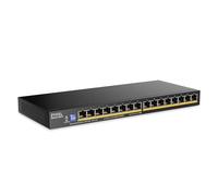 Zyxel 16 Port PoE Switch | Unmanaged Gigabit Network Ethernet Switch | 16x GbE PoE+ with 135W Budget | Slim Design | Switchable DIP | Fanless | Power Adapter and Wall Mount Kit In S1100-16EPS
