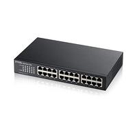 Zyxel 24-Port 10/100/1000 Gigabit Switch - Sturdy Metal - Desktop with Rackmounts [GS1100-24E]