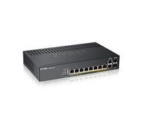 Zyxel 8-Port Gigabit Ethernet Smart-Managed PoE+ Switch | 130 Watt Budget | 2x Gigabit Combo Ports | Hybrid Cloud Mode [GS1920-8HPv2]