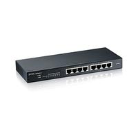 Zyxel 8-Port Gigabit Switch | Smart Managed | Desktop/Rack Mount and Fanless Design | VLAN, IGMP, QoS [GS1900-8]