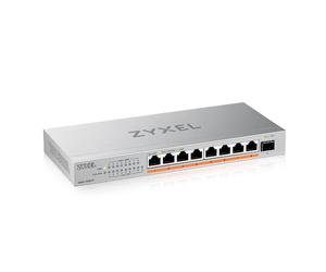 Zyxel 8 Port Network Ethernet Switch | Unmanaged | 2.5G | PoE++ | XMG-108HP | 8x 2.5G PoE++ with 70W Budget + 1x 10G SFP+, Fanless, Plug-and-Play Installation, Power Adapter Included