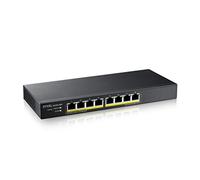 Zyxel 8-Port GbE PoE Smart Hybrid Mode Switch | Standalone or Nebula Cloud | 60 Watt 802.3at | Desktop | Fanless [GS1915-8EP]