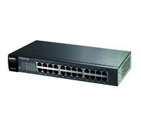 ZyXEL ES1100-24E Unmanaged Network Switch Black - Network Switch (Not Managed)