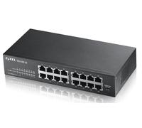 Zyxel 16-Port Gigabit Ethernet Unmanaged Switch | Network Splitter Hub | Plug & Play, No Configuration Required | Fanless Design [GS1100-16 v3]