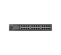 Zyxel 24-Port Gigabit Ethernet Unmanaged Switch - Fanless Design [GS1100-24E-GB0101F]