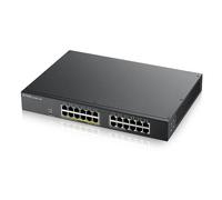 Zyxel 24-Port Gigabit PoE Switch | Smart-Managed | Rackmount | 12x PoE+ Ports with 130 Watt | VLAN, IGMP, QoS [GS1900-24EP]