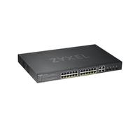 Zyxel 24-Port Gigabit Switch | Smart Managed | PoE+ 375 Watt Budget | 4x Gigabit Combo Ports | Nebula Hybrid Cloud Mode | Network Ethernet Hub [GS1920-24HPv2]