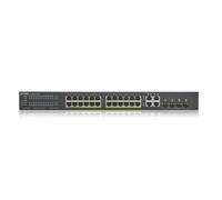 Zyxel 48 Port Network Ethernet Switch | Smart Managed PoE+ | GS1920-48HPV2 | 44x GbE PoE+ with 375W Budget + 4x Combo RJ-45/SFP PoE + 2x SFP, NebulaFlex, VLAN, QoS, Rack Kit Included