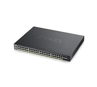ZYXEL Hybrid Cloud Switch, 48-Port Gigabit Smart Managed Poe+ Switch with 4 SFP+ 10G Fiber Ports, 375W