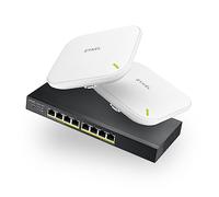Zyxel Nebula Simplicity Starter Kit 2x WiFi 6 Access Points & 8-Port PoE Smart managed Switch [NWA90AX & GS1915-8EP]