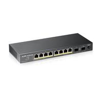 Zyxel Unmanged 10-Port 8-Port Gigabit PoE+ Switch with 130W PoE Max. 2 SFP Ports