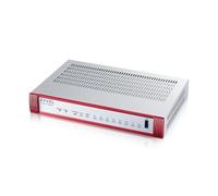 Zyxel USGFLEX100HP Firewall | 25 Users | PoE+ | 1 Year Gold Security Pack | 8x Gigabit Ports (1x PoE+ 30W), 4 Gbps SPI Throughput, Fanless, RJ-45 Console Port IPSec/SSL VPN, IPS, Anti-Malware, UTM