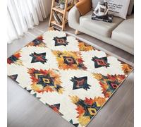 ZyxMehtic Southwest Door Mat for Bedroom Living Room, Native Americans Area Rugs for Entryway, Aztec Rug, Short Pile Indoor Carpet, Non Slip Floor Mat (Machine Washable, 50x80 cm)