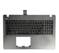 ZYXMGDP Replacement parts Russian/US Laptop Keyboard for ASUS X552 X552C X552MJ X552E X552EA X552EP X552L X552LA X552CL R510L R510C R513 palmrest upper(Silver US)