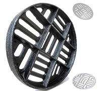 ZYXQQJ 12 14 16 18 20 22 24 26 Inch Round Grate Drain Cover Garden Trench Drain Covers Cast Iron Outdoor Drainage Grate Rainwater Strainer(30x3cm/11.8x1.2in)