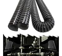 ZYXQQJ 2" 3" 4" 5" 6" 10" 12" Black Ducting Hose, Silicone Flexible Brake Cooling, Automotive Air Duct Hose, Coated Fiberglass(6m/19.6ft,115mm-4 1/2in)