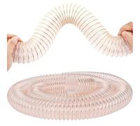 ZYXQQJ 2 3 4 5 6 7 8 9 10 11 12 Inch Dust Collection Hose Puncture Resistant PU Dust Collector Pipe Flexible Clear PU Fume Hose, Carbon Steel Wire(8m/26.2ft,150mm-5.9in)