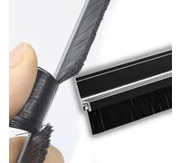ZYXQQJ Aluminum Door Sweep 39" Soft Door Sweep Brush Under Door Draft Stopper Adhesive Weather Stripping Seal Easy Mounting(Black,3x100cm/1.2x39in)