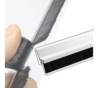 ZYXQQJ Aluminum Door Sweep 39" Soft Door Sweep Brush Under Door Draft Stopper Adhesive Weather Stripping Seal Easy Mounting(White,1.5x100cm/0.6x39in)