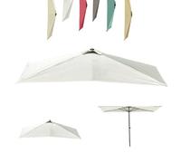 ZYXQQJ Balcony Patio Half Umbrella Replacement Canopy, Half Rectangular Umbrella Cloth Replacement Fabric, Outdoor Wall Umbrella Canopy Cover(Off-white,2mx1m (6.5'x3.3'))
