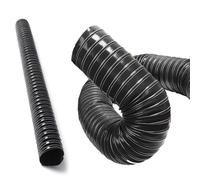ZYXQQJ Black Automotive Air Duct Hose 2.5" 3" 4" 5" 6" Silicone Flexible Brake Cooling Length 1m-3.3 Ft Air Duct Induction Intake Pipe Hose(25mm,4m(13ft))
