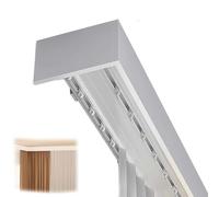 ZYXQQJ Curtain Pelmet Box Blackout Double Curtain Track Ceiling/Wall Mount Curtain Rod TCover Box Frame, Drapes Rail Cover 100 150 160 180 200 280 300cm(Top,260cm/8.5ft)