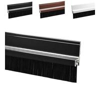 ZYXQQJ Door Draft Stopper With Brush, Weather Stripping Door Seal Adhesive Door Brush Sweep For Exterior/Interior Doors, Soundproof, Dustproof(Black,10x100cm/4x39in)