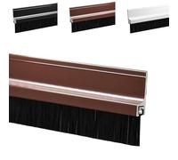 ZYXQQJ Door Draft Stopper With Brush, Weather Stripping Door Seal Adhesive Door Brush Sweep For Exterior/Interior Doors, Soundproof, Dustproof(Brown,10x100cm/4x39in)