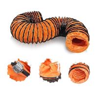 ZYXQQJ Flexible Duct Hose 12 Inch 32ft HVAC Ducting Hose Flame Retardant Utility Blower Fan Duct Hosing PVC Duct Fan Systems with Adjustable Rope and D-Ring(10m(32.8ft),200mm-8)