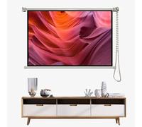 ZYXQQJ Manual Pull Down Projector Screen 40" 50" 60" Movie Screen 16:9 4:3 4K HD Retractable Ceiling Wall Mount Projection Screen(4:3,60")