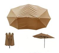 ZYXQQJ Patio Umbrella Replacement Canopy Double Sided Umbrella Replacement Cloth Cantilever Umbrella Replacement Canopy Waterproof Parasol Fabric Canopy (Khaki)