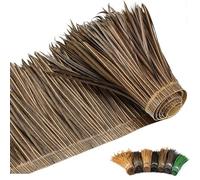 ZYXQQJ Tiki Hut Grass Roof Artificial Plastic Thatch Roll Tiki Bar Grass Duck Blind For Garden Umbrella Luau Hawaii Table Party Decoration(Light grey,0.5x1m/1.6x3.2ft)