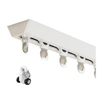 ZYXQQJ V-Shaped Room Divider Ceiling Curtain Track Sliding Curtain Rail Ultra-thin Curtain Rod Easy Install Ceiling Mounted Rail Set(3ft/0.9m)