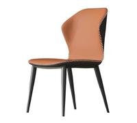 ZYYANSHOP Dining Chairs Modern Dining Chairs, Upholstered Mid Century Modern Kitchen Chairs, Armless Decorative Chair for Living Reception Waiting Room Bedrooms(Orange)