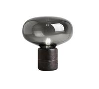 ZYYANSHOP Nightstand Lamp Marble Table Lamp Glass Study Bedroom Bedside Decoration(Gris,Medium)