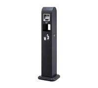 ZYYANSHOP Smoker Trash Can Floor Standing Ash Pillar Outdoor Public Places Iron Baked Ename Cigarette Butt Collection Column