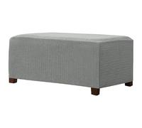 ZYYH Ottoman Covers Slipcover Rectangle Stretch Storage Footrest Stool Covers Small Medium Extra Large Sofa Footrest Stool Protectors Covers Spandex Plaid Pattern Black/Grey/Brown, 135-165cm(53-65in)