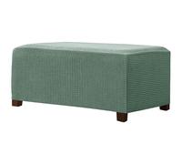 ZYYH Ottoman Covers Slipcover Rectangle Stretch Storage Footrest Stool Covers Small Medium Extra Large Sofa Footrest Stool Protectors Covers Spandex Plaid Pattern Black/Grey/Brown