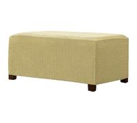 ZYYH Ottoman Covers Slipcover Rectangle Stretch Storage Footrest Stool Covers Small Medium Extra Large Sofa Footrest Stool Protectors Covers Spandex Plaid Pattern Black/Grey/Brown