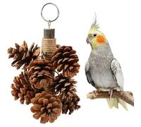 ZYYRSS Bird Toys for Parrots Wooden Parrot Toys Natural Pine Cones Parrot Chewing Toys with 8PCS Pine Cones Hangable Bird Cage Toy for Conures Parakeets African Grey Amazon Parrots