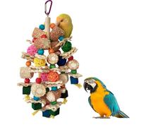 ZYYRSS Bird Toys, Parrot Toys for Large Birds,Natural Corn Cob Bird chew Toys for Small and Medium-Sized Macaws,African Grey,Cockatoos,Parakeet,Cockatiel,Sun Conure, Lovebird with Wooden Blocks