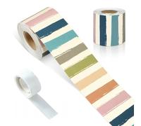 ZYYRSS Classroom Bulletin Board Border, 50Feet/15M Roll Boho Stripes Straight Rolled Trim Classroom Borders for School, Classroom & Offices