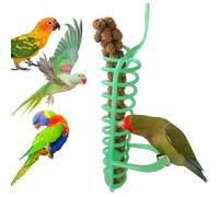 ZYYRSS Parrots Food Basket, Birds Feeding Perch Stand Fruit Vegetable Millet Container Birds Feeders Plastic Parrot Bird Cage Hanging Foraging Toys