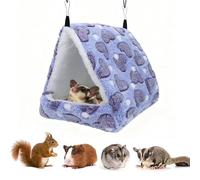 ZYYRSS Rat Hammock Soft Ferret Hideout Bed Hanging Hamster Tunnel Cave Small Animal Cage Accessories Toy for Guinea Pig Chinchilla Squirrel Sugar Glider (Purple, 24 * 23 * 25cm)