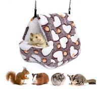 ZYYRSS Rat Hammock Soft Ferret Hideout Bed Hanging Hamster Tunnel Cave Small Animal Cage Accessories Toy for Guinea Pig Chinchilla Squirrel Sugar Glider (Coffee, 24 * 23 * 25cm)