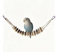 ZYYRSS Rope Ladder Bird Toy, Natural Wooden Step Swing Hanging Chewing Pet Bridge Cage for Small and Medium Sized Birds and Parrots, Parakeets, Cockatiels, Amazon Parrots