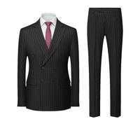 ZYYZDM Men's Gentleman Business Double Breasted Trend Wedding British Style Hosting Suit 2 Piece Set
