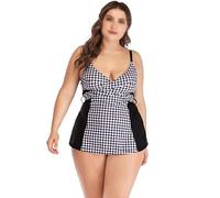 ZYYZDM Mesh Bikini Crop Cross Swimsuit with Swim Trunks Women's Plus Size Swim Beach