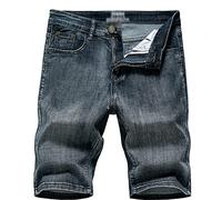 ZYYZDM Summer New Men's Denim Classic Black Blue Thin Section Fashion Slim Business Casual Jeans Shorts Male